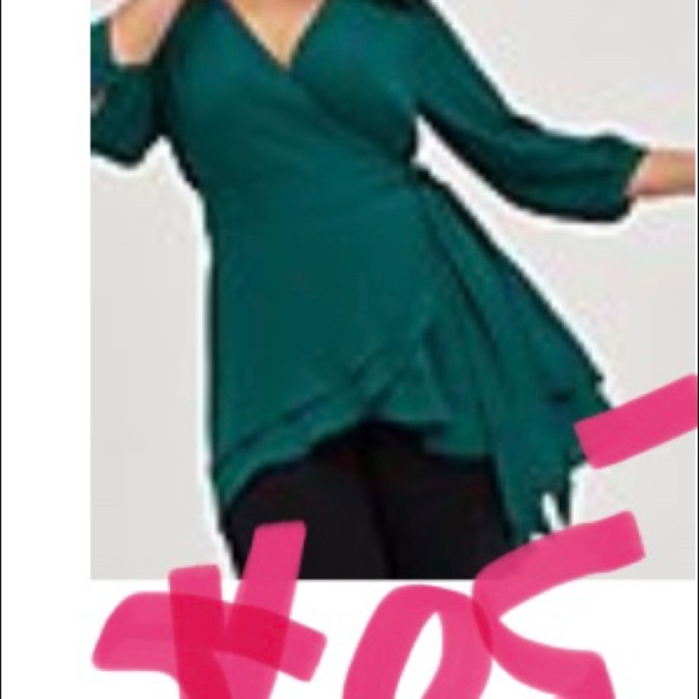 Green Flowy Blouse